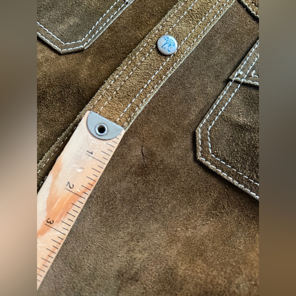 Vintage Leather Suede Rancher Jacket Western Styling Handmade Sz L - Picture 4 of 14